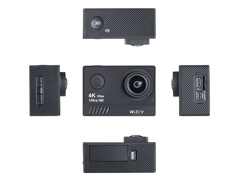 ; 4K-UHD-Camcorder mit Touch-Display, UHD-Action-Cams mit GPS und WLAN, wasserdicht 4K-UHD-Camcorder mit Touch-Display, UHD-Action-Cams mit GPS und WLAN, wasserdicht 