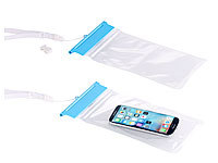 Somikon 2er Pack Wasserdichte Universal-Tasche für iPhone & Smartphone bis; Displayfolien 