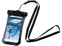 Somikon Hochwertige wasserdichte Tasche für iPhone & Smartphone bis 4,8 Zoll; Displayfolien Displayfolien 
