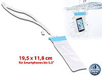 Somikon Wasserdichte Universal-Tasche für iPhone & Smartphone bis 15,7 cm/6,2"; Displayfolien Displayfolien 