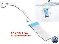 Somikon Wasserdichte Universal-Tasche für iPhone & Smartphone bis 12,2cm/4,8"; Displayfolien Displayfolien Displayfolien 