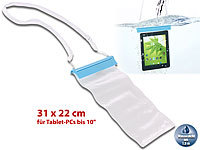 Somikon Wasserdichte Universal-Hülle für iPads & Tablet-PCs bis 25,4 cm / 10"; Displayfolien (Samsung) Displayfolien (Samsung) Displayfolien (Samsung) 