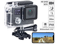 Somikon 4K-Action-Cam für UHD-Videos, 2 Displays, WLAN, 16MP-Sony-Sensor IP68; Endoskopkameras (HD, mit Monitor) 