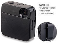 Somikon Mini-HD-Body-Cam mit WLAN & Livestream-Funktion für YouTube & Facebook; Full-HD-Kugelschreiber-Kameras Full-HD-Kugelschreiber-Kameras 