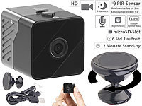Somikon Mobile Mini-HD-Überwachungskamera mit Bewegungs.(Versandrückläufer); Full-HD-Kugelschreiber-Kameras Full-HD-Kugelschreiber-Kameras 