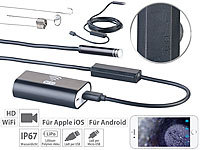 Somikon WiFi-HD-Endoskop-Kamera für iOS und Android-Mobilgeräte, 2 m; Endoskopkameras (HD, mit Monitor), Endoskopkameras für PC & OTG Smartphones Endoskopkameras (HD, mit Monitor), Endoskopkameras für PC & OTG Smartphones Endoskopkameras (HD, mit Monitor), Endoskopkameras für PC & OTG Smartphones Endoskopkameras (HD, mit Monitor), Endoskopkameras für PC & OTG Smartphones 