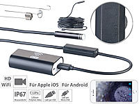Somikon WiFi-HD-Endoskop-Kamera für iOS Versandrückläufer; Endoskopkameras (HD, mit Monitor), Endoskopkameras für PC & OTG Smartphones Endoskopkameras (HD, mit Monitor), Endoskopkameras für PC & OTG Smartphones 