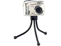 Somikon Mini-Kamera-Stativ mit flexiblen Standbeinen; Dreibein Kamera Stative, Dreibein-Smartphone-Stative Dreibein Kamera Stative, Dreibein-Smartphone-Stative 