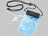 Somikon Wasserfestes MP3-Set: Schutztasche für Player bis 90x120 mm + Ohrhörer