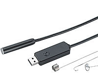 Somikon Wasserfeste HD-USB-Endoskop-Kamera UEC-5070.hd, verstärktes 7-m-Kabel; Endoskopkameras (HD, mit Monitor), Endoskopkameras für PC & OTG SmartphonesWLAN-HD-Endoskopkameras für iOS- & Android-Smartphones 