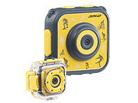 Somikon Kinder-HD-Actioncam mit Unterwasser-Gehäuse & 6 virtuellen Foto-Rahmen; Full-HD-Kugelschreiber-Kameras Full-HD-Kugelschreiber-Kameras Full-HD-Kugelschreiber-Kameras Full-HD-Kugelschreiber-Kameras 