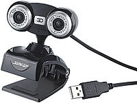 Somikon 3D-Webcam "WEC-400.3D" mit Dual-Optik für echtes 3D; 4K-Webcams, Full-HD Webcams mit Mikrofon und Ringlicht 