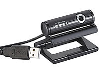 Somikon Full-HD-Skype-Kamera "WEC-330.HD" zum Top-Mitbestellpreis; 4K-Webcams, Full-HD Webcams mit Mikrofon und Ringlicht 