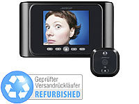 Somikon Digitale Türspion-Kamera mit Bewegungserkennung (Versandrückläufer); Full-HD-Kugelschreiber-Kameras, Video-Türsprechanlagen Full-HD-Kugelschreiber-Kameras, Video-Türsprechanlagen 