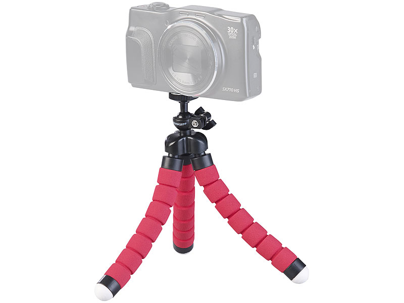 Schwarz Milopon Kamera Ständer Mini-Stative Reise Stative mit Schwamm Gummi für Digital Handy Stativ Outdoor Handy Dreibein Halter 