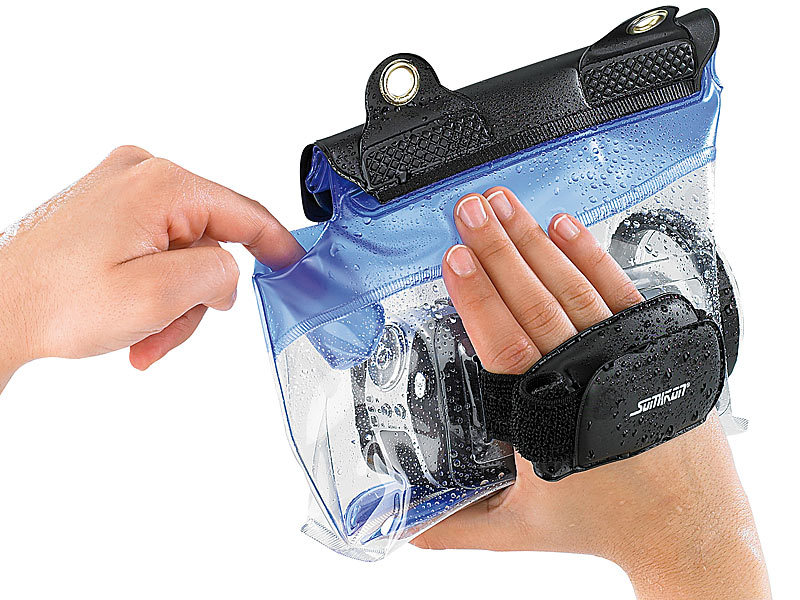 ; UHD-Action-Cams, Wasserdichte Taschen für iPhones & Smartphones 