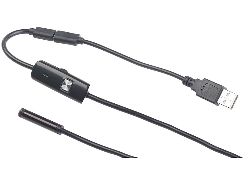 Farbe: schwarz 5 Mt 7mm Objektiv USB Endoskop Wasserdicht 6 LED Endoskop Rohrinspektion Video Photo Capture Mini Kamera mit Treiber CD Schwarz 