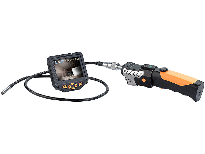 Somikon HD Endoskop Schwanenhals Inspektionskamera Kamera mit TFT Monitor & Rec 