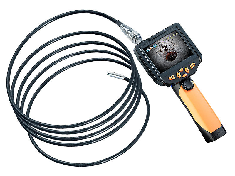 Somikon HD Endoskop Schwanenhals Inspektionskamera Kamera mit TFT Monitor & Rec 