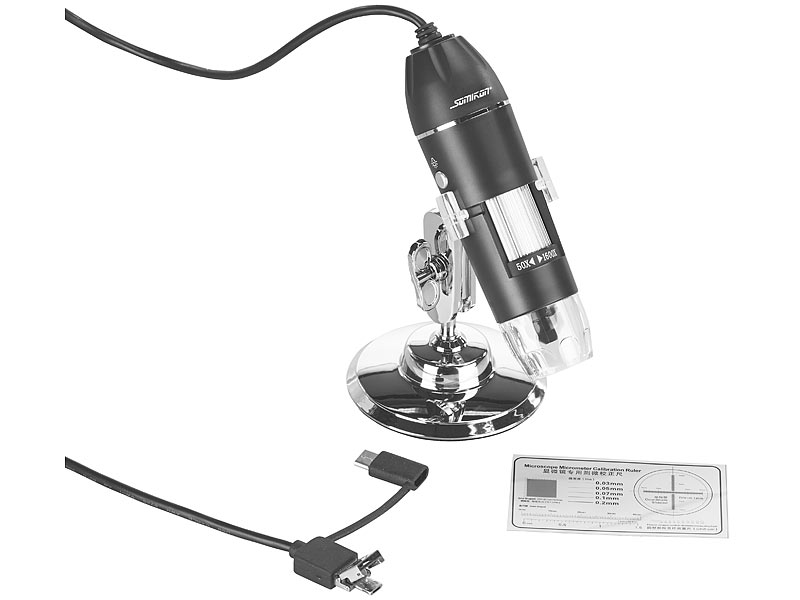 XUSHEN-HU Mikroskop 25-400x 8LED Vergrößerung Kamera TV/AV Elektro Digital Mikroskop mit Metallständer US 110V-240V Werkzeuge 