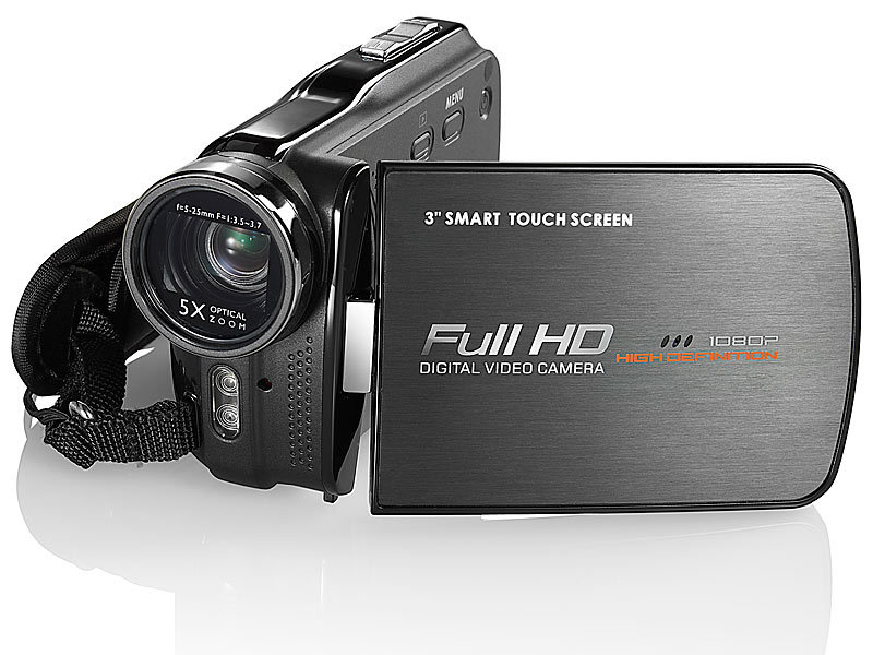 ; 4K-UHD-Camcorder mit Touch-Display, Micro-Videokameras & Webcams 