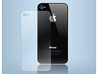 Somikon Glasklare Schutzfolie für die Rückseite von iPhone 4/4s; Displayfolien Displayfolien 
