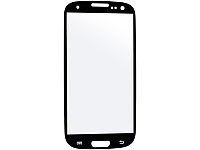 Somikon Displayschutz für Samsung Galaxy S3 aus gehärtetem Echtglas; Displayfolien (Samsung) 