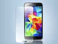 Somikon Displayschutz für Samsung Galaxy S5 gehärtetes Echtglas, 9H