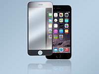 Somikon Randloses Displayschutz-Cover iPhone 6/s, Echtglas 9H, schwarz; Displayfolien (iPhone 3G/3Gs), Displayfolie (iPhone 4/4S) Displayfolien (iPhone 3G/3Gs), Displayfolie (iPhone 4/4S) 