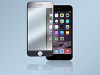 Somikon Randlos Displayschutz-Cover iPhone 6/s Plus Echtglas 9H schwarz; Displayfolien Displayfolien 