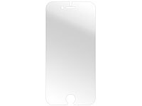 Somikon Displayschutz für iPhone 7, gehärtetes Echtglas 9H; Displayfolien Displayfolien 