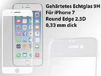 Somikon Display-Schutzglas für iPhone 7, Premium-3D-Hartglas 9H, weiß; Displayfolien Displayfolien 