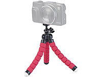 Somikon Ultraflexibles, superbiegsames Dreibein-Kamerastativ, klein; UHD-Action-Cams 