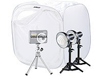 Somikon Mega-Fotostudio Bundle (80x80x80cm); LED-Foto- & Videoleuchten