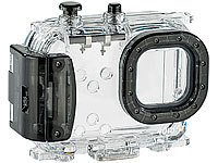 Somikon Universal-Unterwassergehäuse bis 40 m, Objektiv links; Action-Cams Full HD Action-Cams Full HD Action-Cams Full HD 