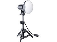 Somikon Fotoleuchten-Stativ aus Aluminium, höhenverstellbar bis 53 cm, E27; Foto-Lichtzelte mit Fotolampen Foto-Lichtzelte mit Fotolampen 
