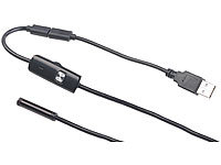 Somikon USB-Endoskop-Kamera, 6 LEDs, für PC & OTG-Android-Smartphone, IP67; Endoskopkameras (HD, mit Monitor) 