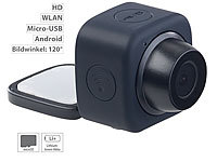 Somikon Mini-Selfie-Cam mit WLAN und App-Steuerung, 720p, Klebepad & Magnet; UHD-Action-Cams UHD-Action-Cams UHD-Action-Cams UHD-Action-Cams 
