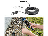 Somikon USB-HD-Endoskop-Kamera für PC und OTG-Android-Smartphone, 5 m, IP67; Webcams Webcams Webcams Webcams 