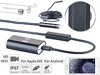 Somikon WiFi-HD-Endoskop-Kamera für iOS und Android-Mobilgeräte, 5 m; Endoskopkameras (HD, mit Monitor) Endoskopkameras (HD, mit Monitor) Endoskopkameras (HD, mit Monitor) Endoskopkameras (HD, mit Monitor) 
