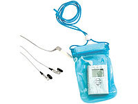 Somikon Wasserdichte Audio-Schutztasche für MP3-Player bis 85x125 mm; Displayfolien Displayfolien 
