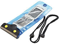 Somikon Wasserdichte Tasche für Klapphandys bis 65x90 mm; Unterwasser Kamera-Hüllen Unterwasser Kamera-Hüllen 