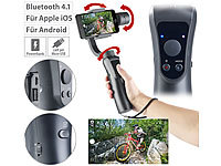 Somikon 3-Achsen-Hand-Stabilisator für Smartphones, Bluetooth, Objekt-Tracking