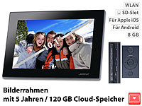 Somikon Digitaler WLAN Bilderrahmen, 10,1"-IPS-Touchscreen (Versandrückläufer); Digitale Bilderrahmen 