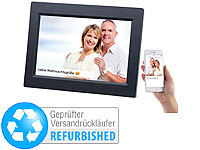 Somikon WLAN-Bilderrahmen mit 25,7-cm-IPS-Touchscreen, Versandrückläufer; Digitaler WLAN Bilderrahmen 