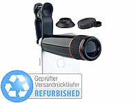 Somikon Smartphone-Vorsatz-Tele-Objektiv, Versandrückläufer; Unterwasser Kamera-Hüllen 