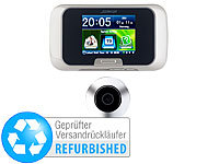 Somikon Digitale Türspion-Kamera mit Foto & Videoaufnahme (Versandrückläufer); WLAN-Video-Türklingeln mit App-Kontrolle und Nachtsicht WLAN-Video-Türklingeln mit App-Kontrolle und Nachtsicht 