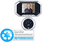 Somikon Digitale Türspion-Kamera mit 8,9-cm-Display, Versandrückläufer; WLAN-Video-Türklingeln mit App-Kontrolle und Nachtsicht 