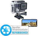 Somikon 4K-Action-Cam für UHD-Videos, 2 Displays, 16-MP-Sony-Sensor (ref.); Unterwasser Kamera-Hüllen Unterwasser Kamera-Hüllen 