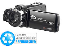 Somikon 4K-UHD-Camcorder mit Sony-Sensor, Versandrückläufer; UHD-Action-Cams 